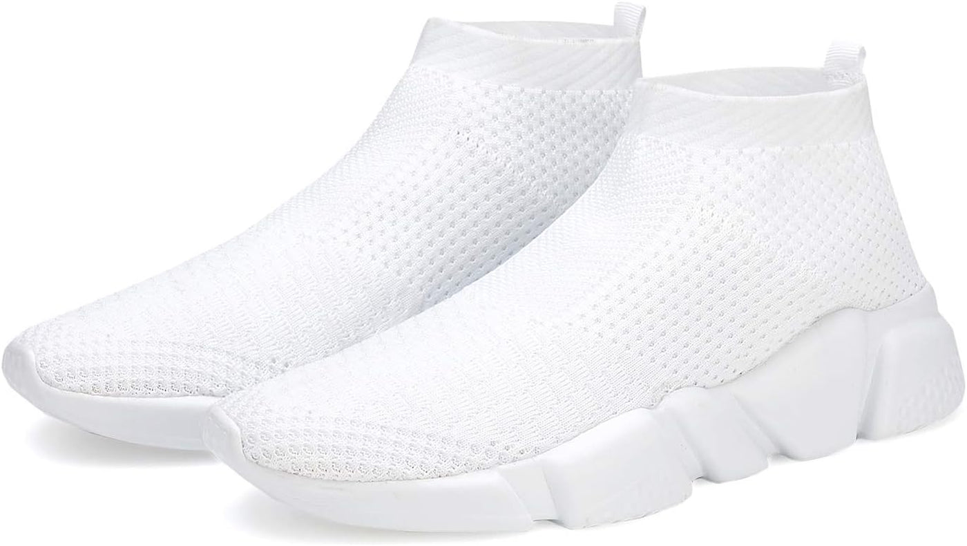 Women'S Running Knit Comfortable Lightweight Breathable Casual Sports Shoes Fashion Sneakers Slip-On Walking Shoes