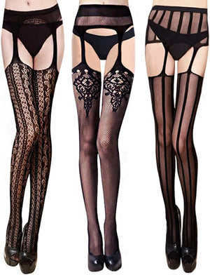 Women Patterned Fishnet Tights Black Fishnets Net Stockings Pantyhose