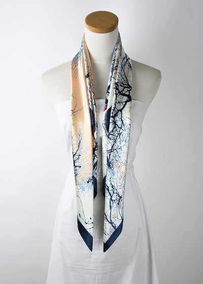 35 X 35 Women Square Silk like Hair Scarf Head Sleeping Wrap Satin Headscarf